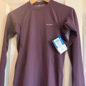 Columbia base layer purple long sleeve top XS